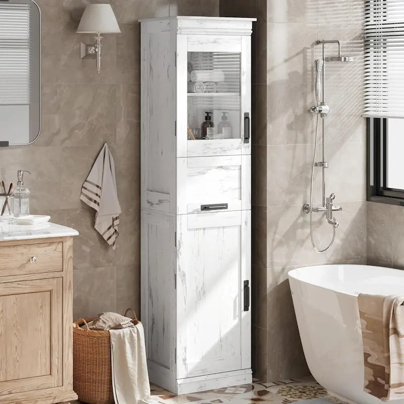 Tall Bathroom Cabinet, Freestanding Storage Cabinet