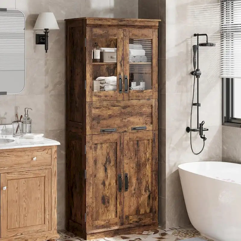 Tall Bathroom Cabinet, Freestanding Storage Cabinet