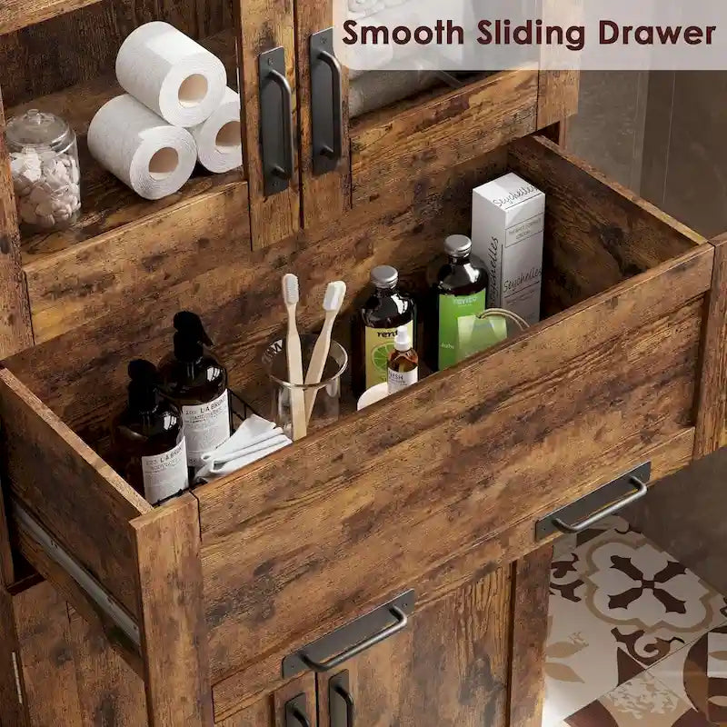 Tall Bathroom Cabinet, Freestanding Storage Cabinet