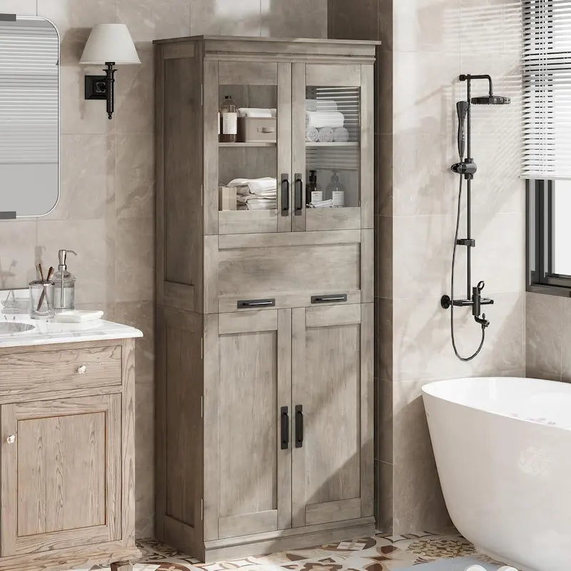 Tall Bathroom Cabinet, Freestanding Storage Cabinet