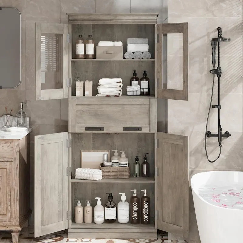 Tall Bathroom Cabinet, Freestanding Storage Cabinet
