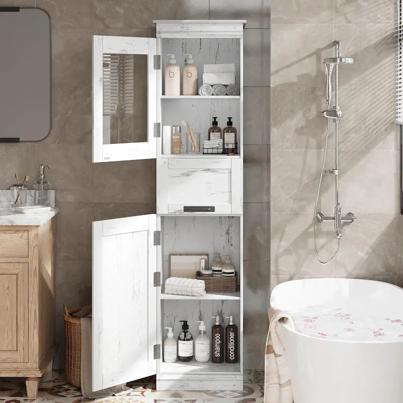 Tall Bathroom Cabinet, Freestanding Storage Cabinet