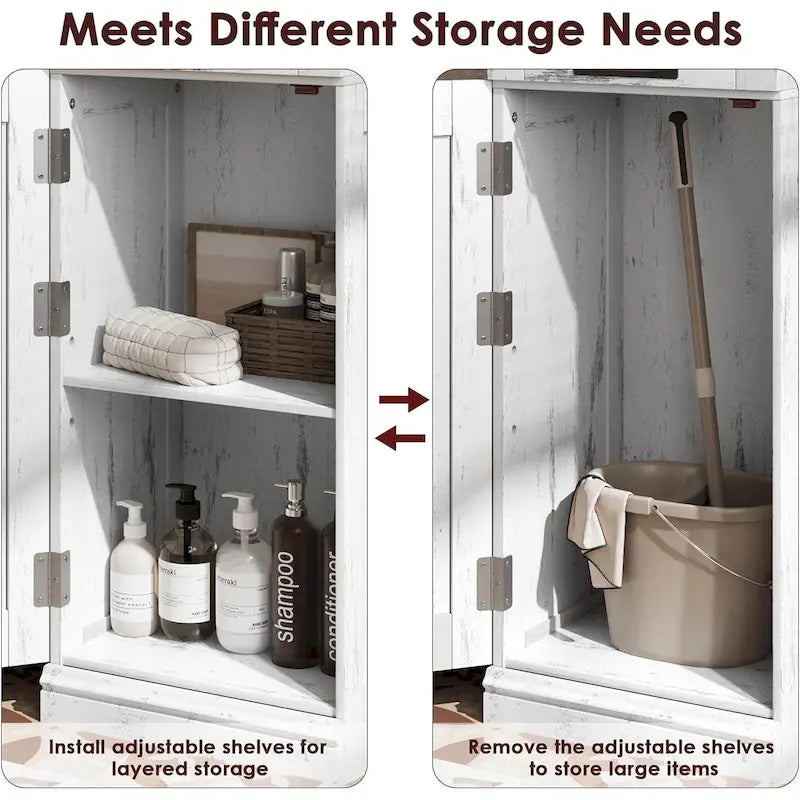 Tall Bathroom Cabinet, Freestanding Storage Cabinet