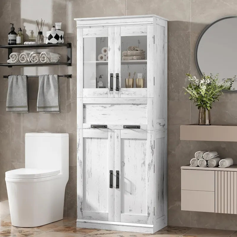 Tall Bathroom Cabinet, Freestanding Storage Cabinet