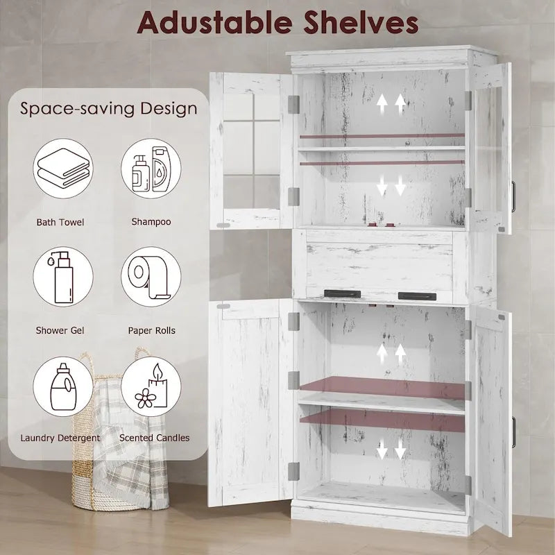 Tall Bathroom Cabinet, Freestanding Storage Cabinet