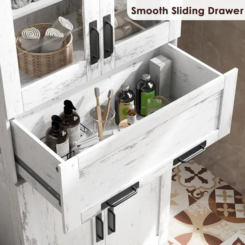 Tall Bathroom Cabinet, Freestanding Storage Cabinet