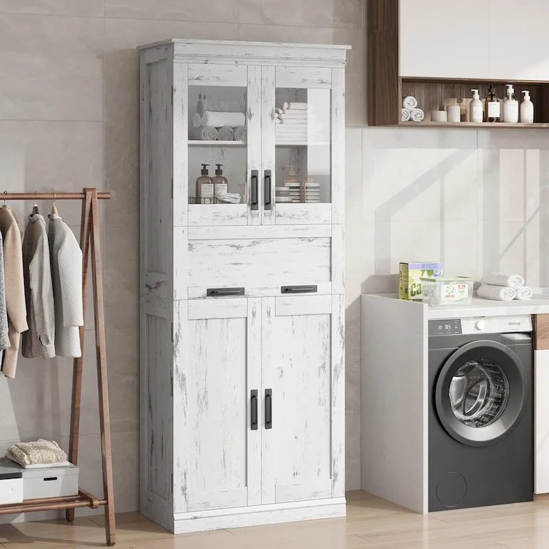 Tall Bathroom Cabinet, Freestanding Storage Cabinet