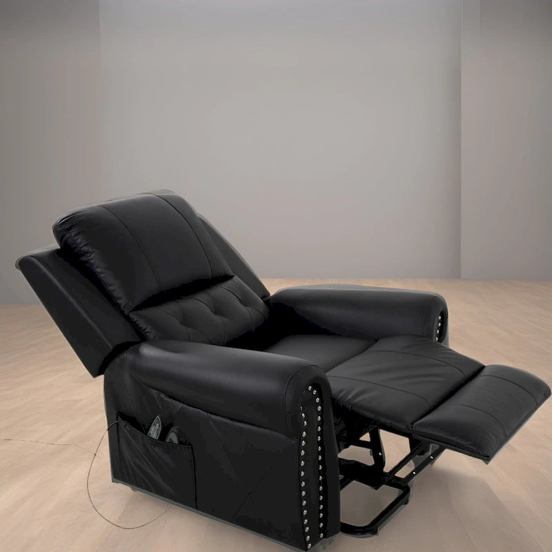 Luxury Air Leather Power Lift Recliner Chair with Heat & Massage  Perfect for Elderly Assistance