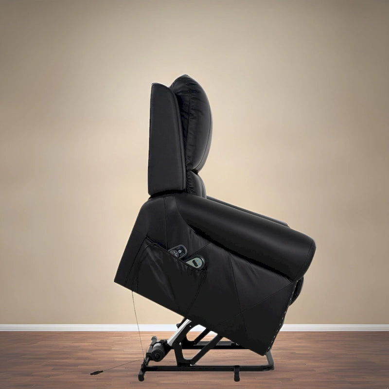 Luxuriöser Relaxsessel aus Air-Leder mit elektrischer Aufstehhilfe