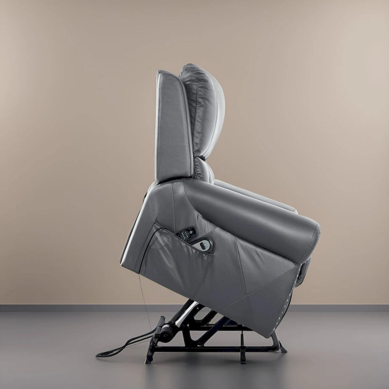 Luxuriöser Relaxsessel aus Air-Leder mit elektrischer Aufstehhilfe