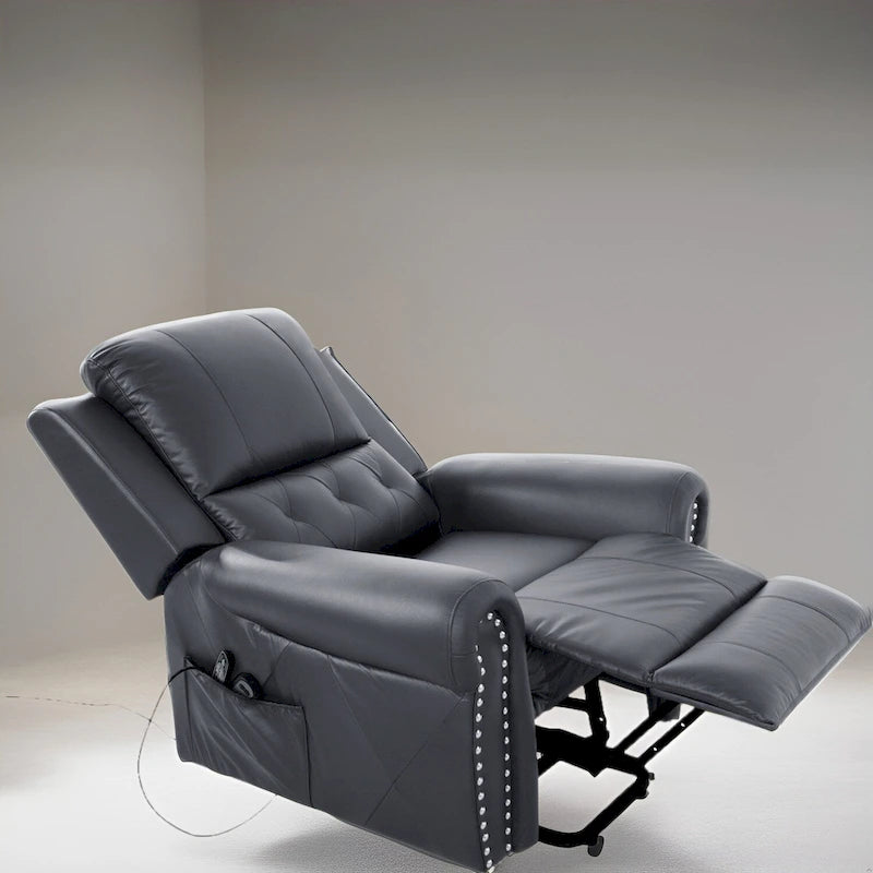 Luxuriöser Relaxsessel aus Air-Leder mit elektrischer Aufstehhilfe