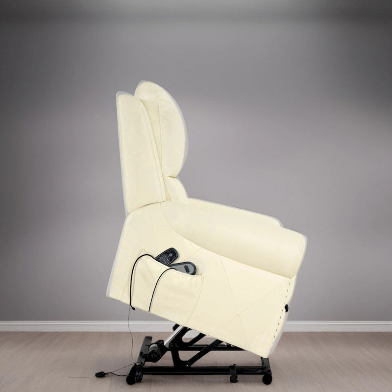 Luxuriöser Relaxsessel aus Air-Leder mit elektrischer Aufstehhilfe