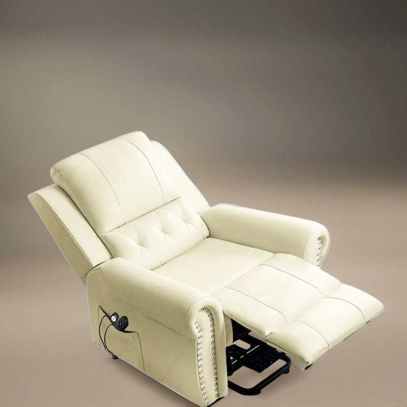 Luxuriöser Relaxsessel aus Air-Leder mit elektrischer Aufstehhilfe