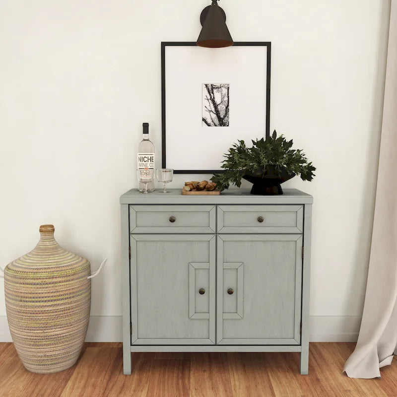 Imperial Accent Cabinet with Gold Hardware | Mid-Century Modern Storage Display Cabinet for Living Room