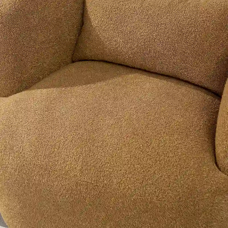 34 Wide Boucle Fabric Upholstered Swivel Armchair (Set of 2)