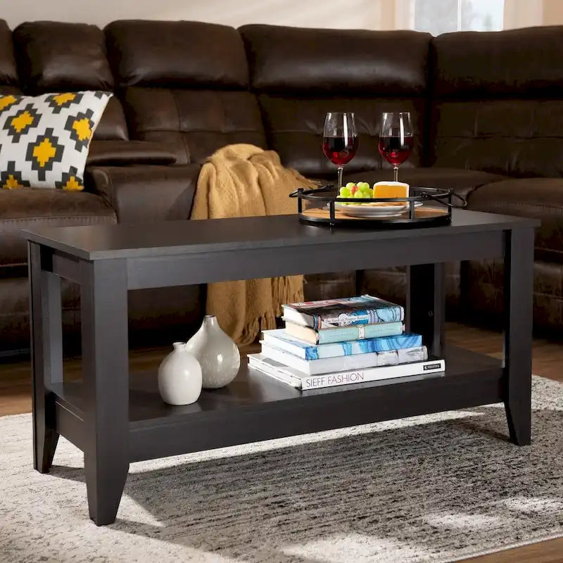 Copper Grove Leerdam Modern Rectangular Wenge-finished Wood Coffee Table
