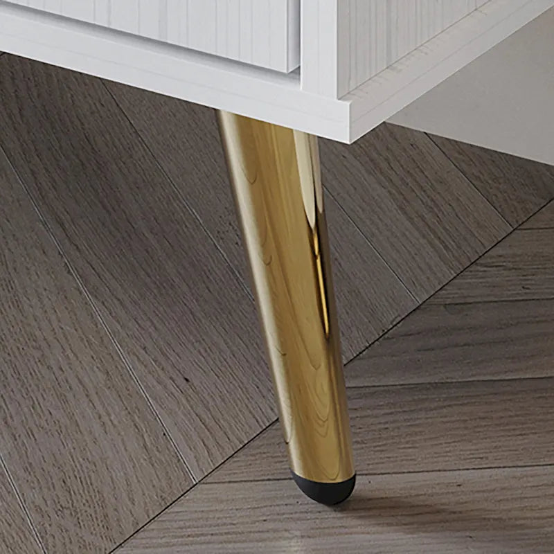Elegant Modern Gold Metal Legs TV Stand Console