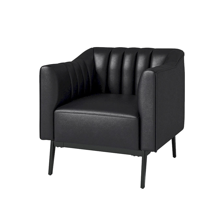 Fauteuil d'appoint industriel en cuir PU