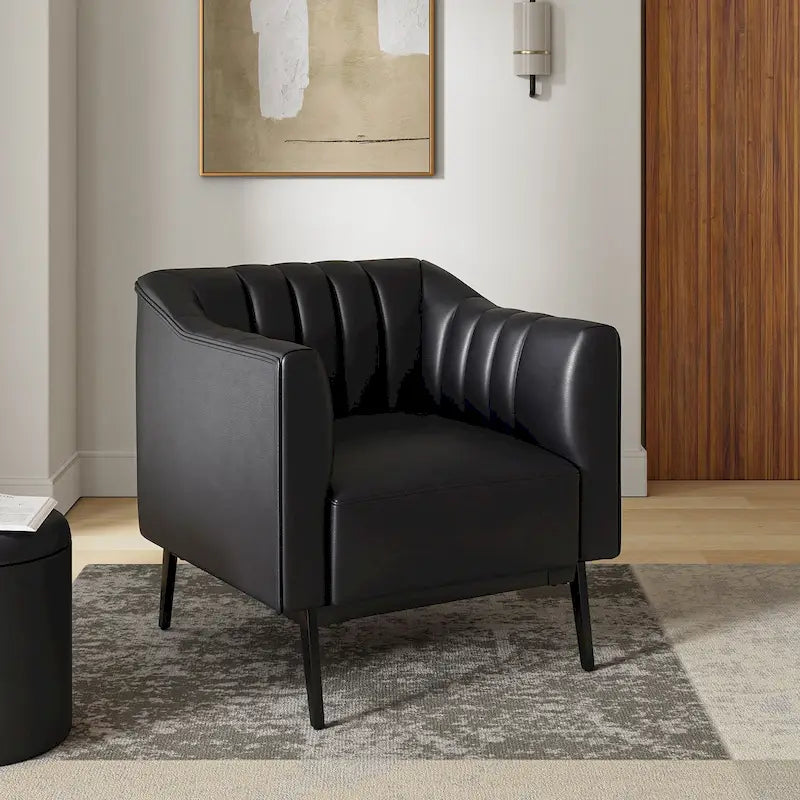 Fauteuil d'appoint industriel en cuir PU