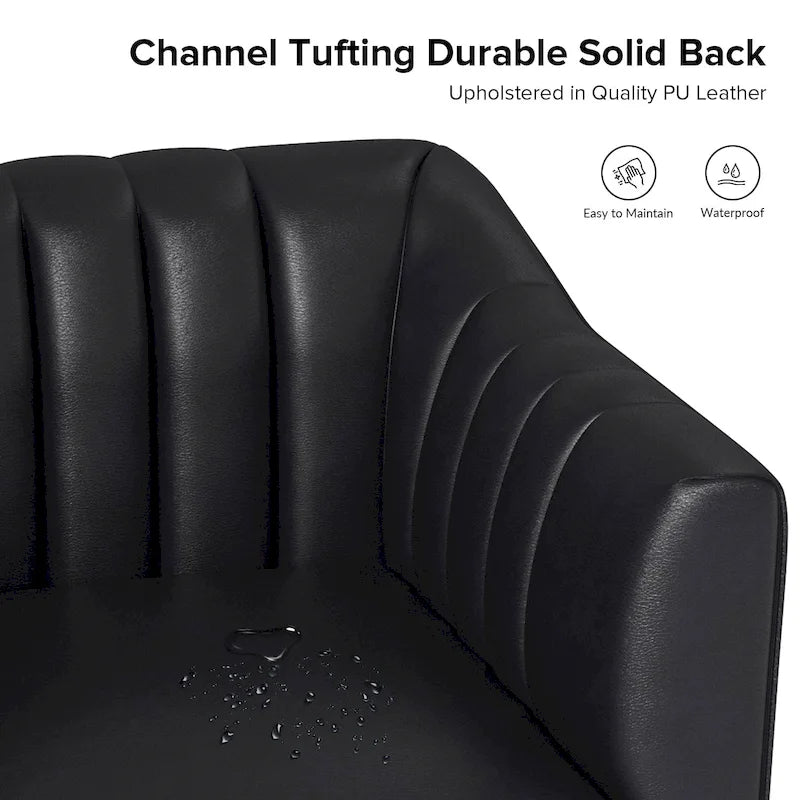 Fauteuil d'appoint industriel en cuir PU