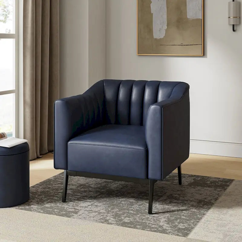 Fauteuil d'appoint industriel en cuir PU