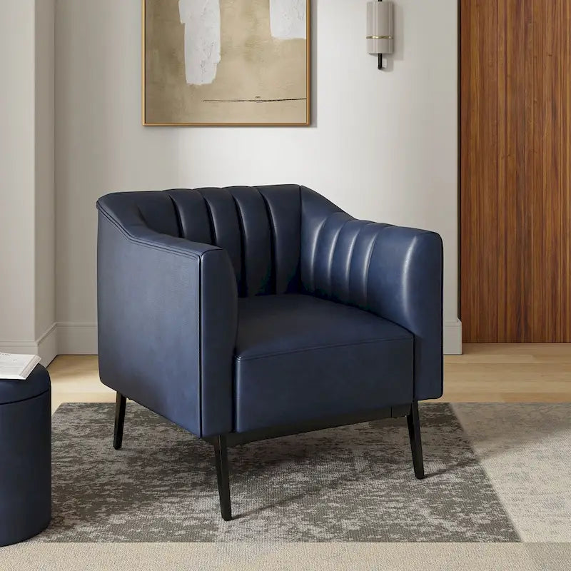 Fauteuil d'appoint industriel en cuir PU