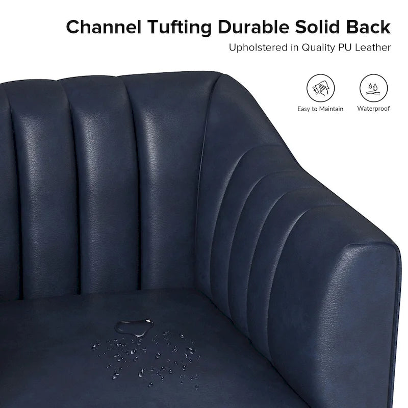 Fauteuil d'appoint industriel en cuir PU