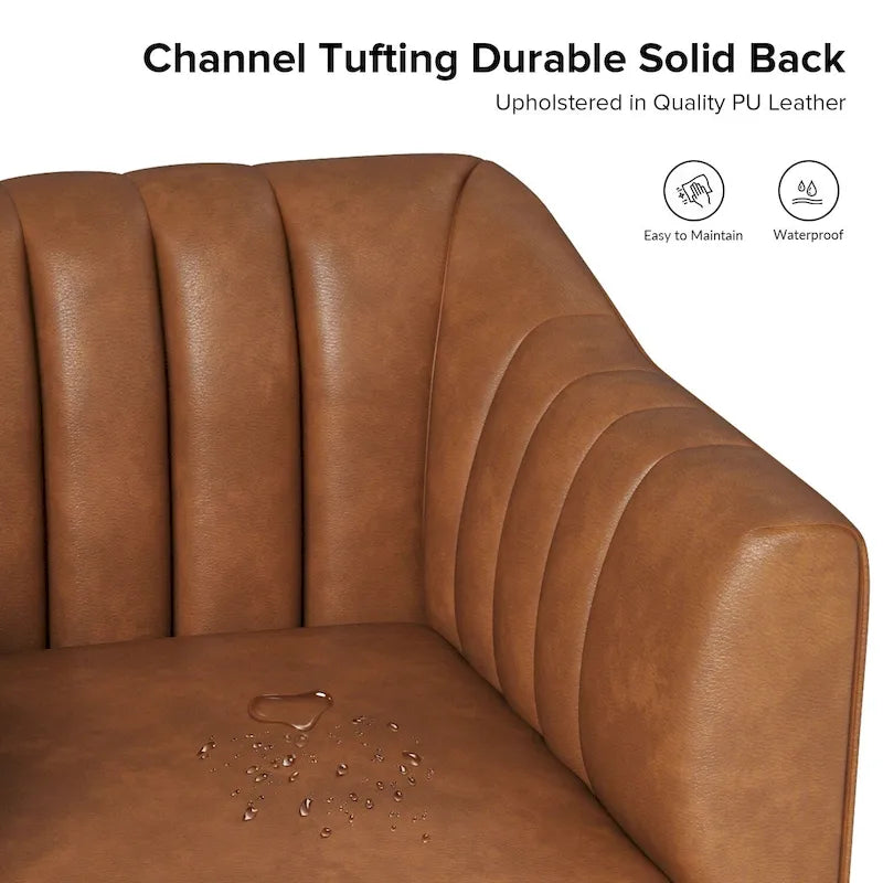 Fauteuil d'appoint industriel en cuir PU