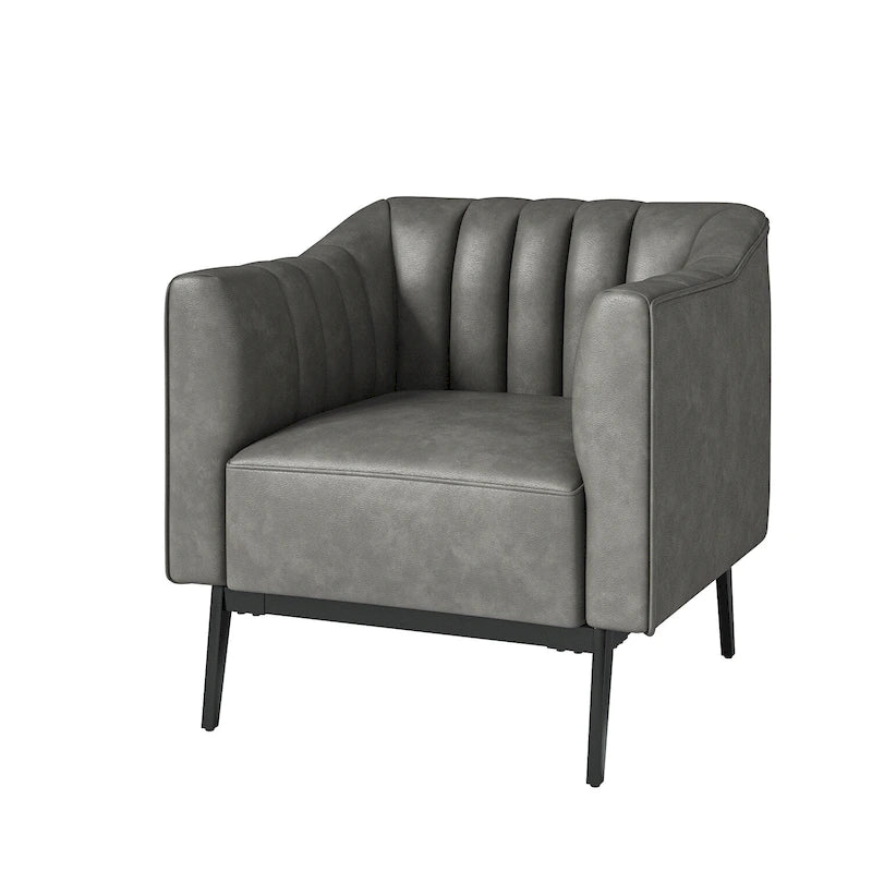 Fauteuil d'appoint industriel en cuir PU