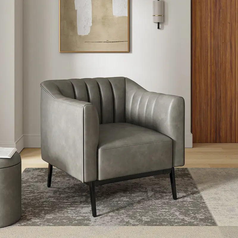 Fauteuil d'appoint industriel en cuir PU