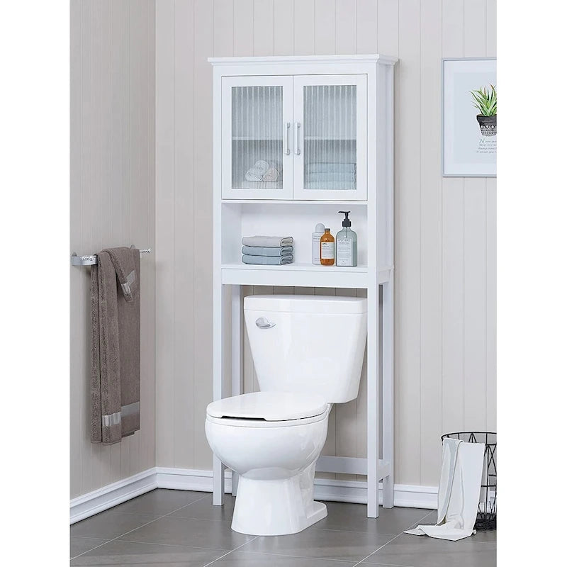 Badezimmerregal über der Toilette, Organizer für Badezimmerschrank