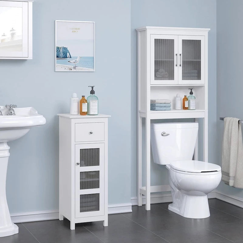 Badezimmerregal über der Toilette, Organizer für Badezimmerschrank