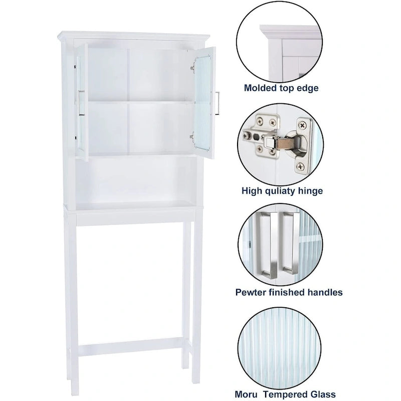 Badezimmerregal über der Toilette, Organizer für Badezimmerschrank