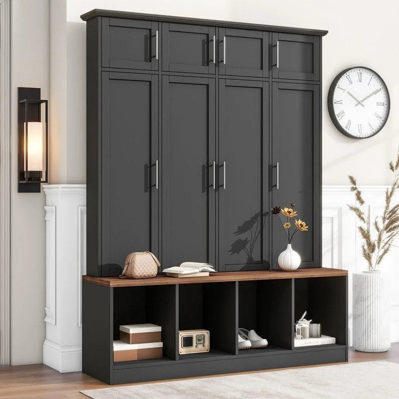 Multi-Functional Hall Tree Entryway Cabinet