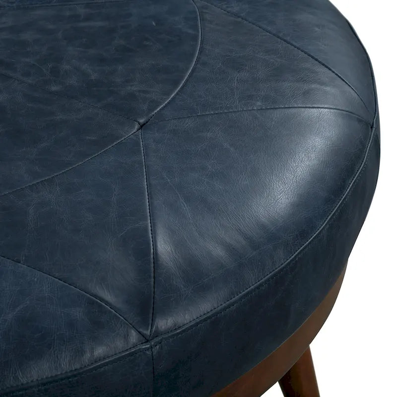 Full Grain Genuine Italian Leather Ottoman