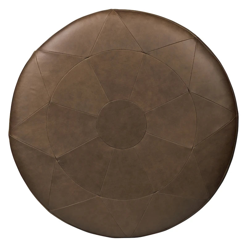 Full Grain Genuine Italian Leather Ottoman