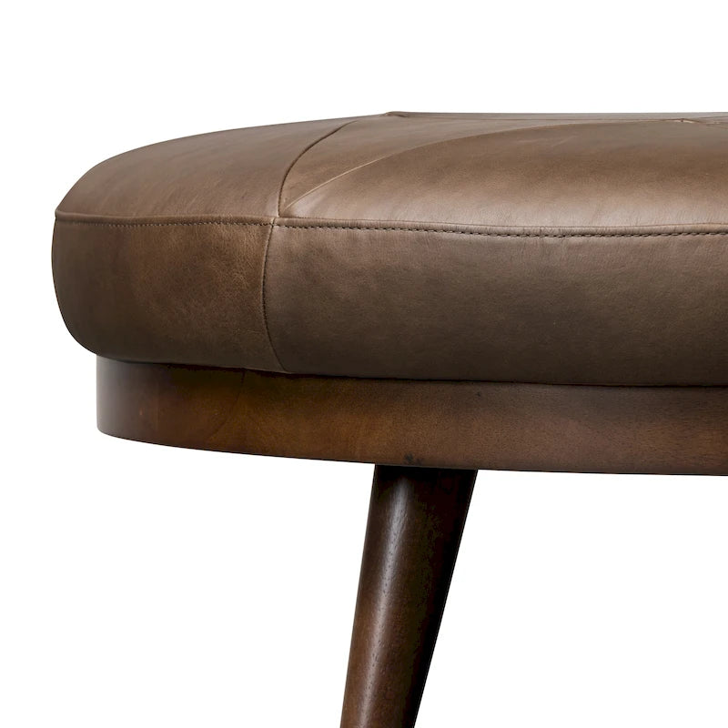 Full Grain Genuine Italian Leather Ottoman