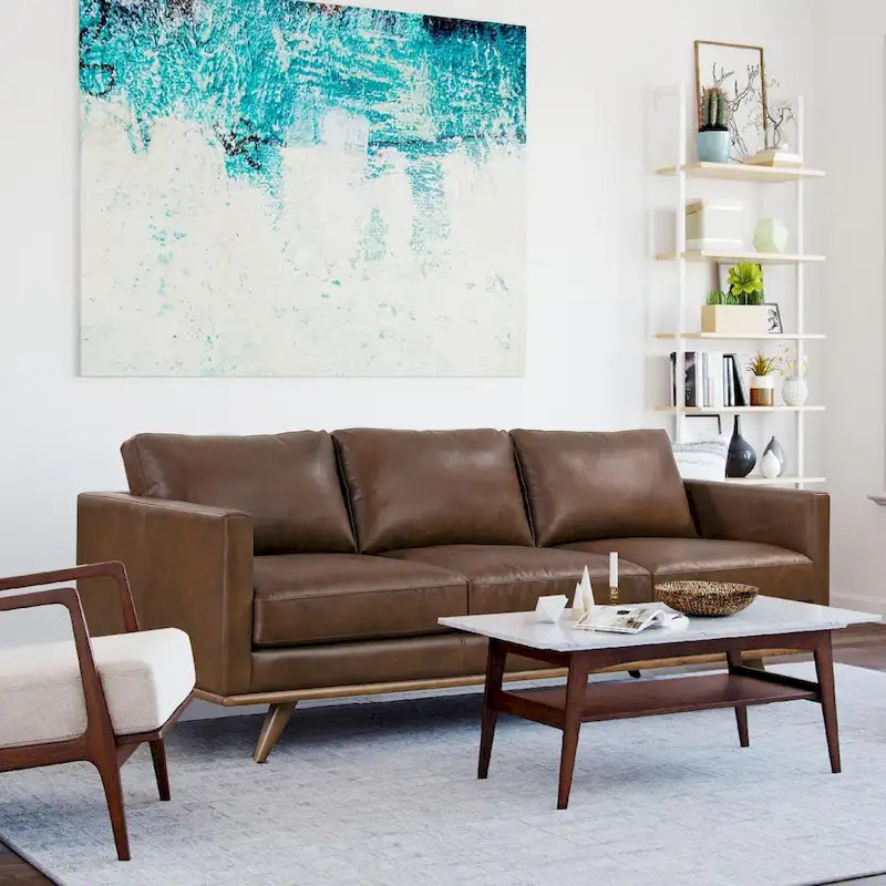 85 Sofa - Full Grain Genuine Italian Leather