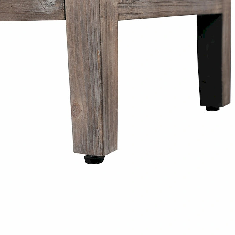 Credenza contenitore con anta a fiori intagliati in stile antico