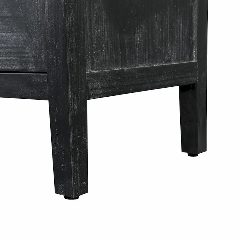 Credenza contenitore con anta a fiori intagliati in stile antico