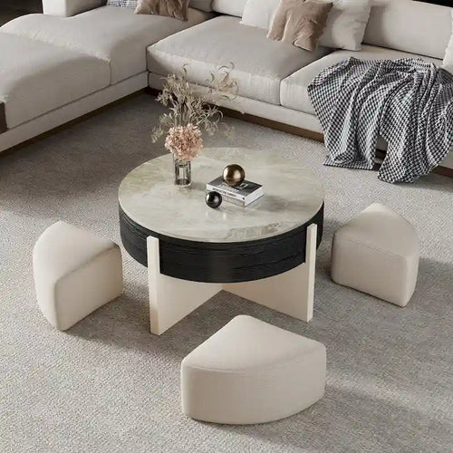 31.5 Modern Coffee Table, Lift Top Coffee Table, Black
