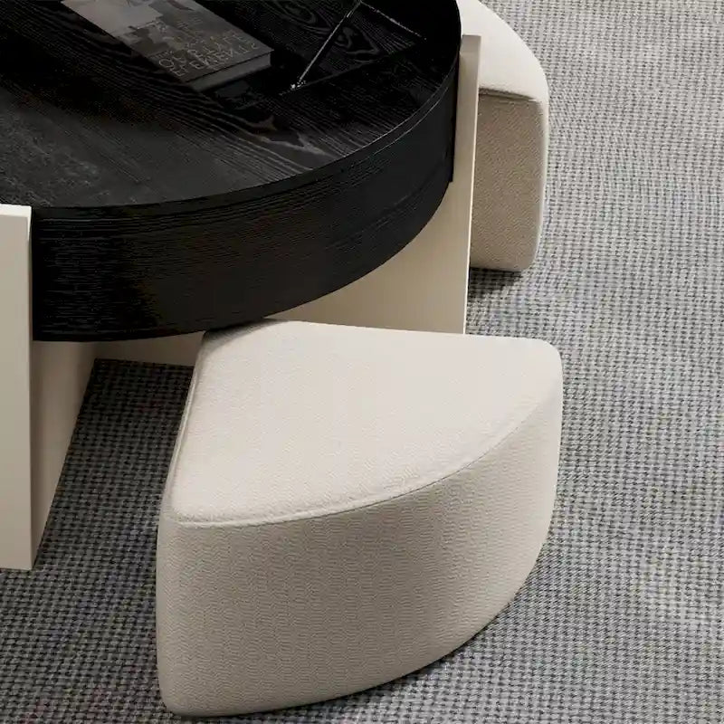 31.5 Zoll moderner Couchtisch, Couchtisch mit aufklappbarer Platte, schwarz