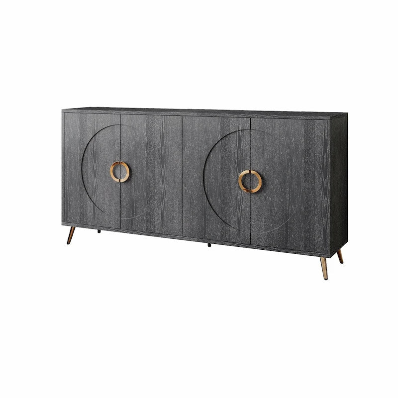 Credenza moderna in legno laccato con 4 ante