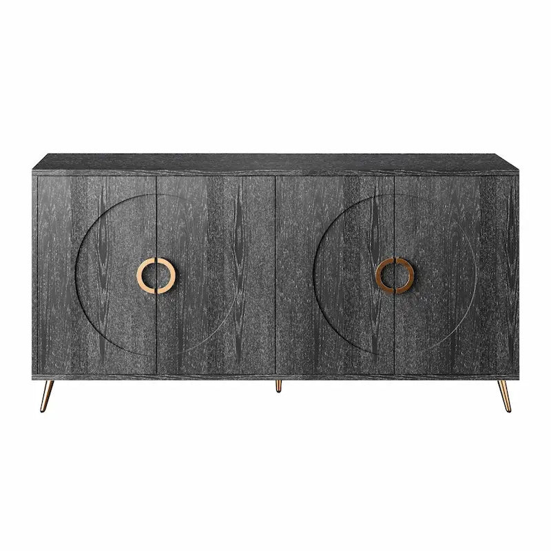 Credenza moderna in legno laccato con 4 ante