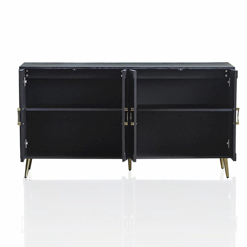 Credenza moderna in legno laccato con 4 ante