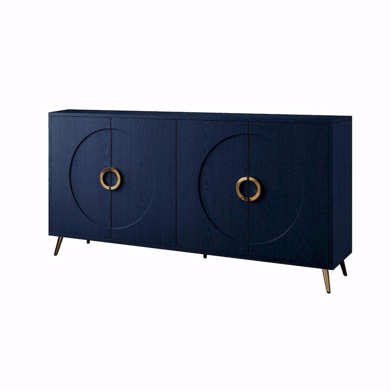 Credenza moderna in legno laccato con 4 ante